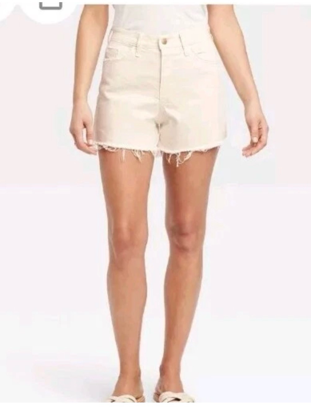 Universal Thread Off White High-Rise Shortie Jeans 16. Perfect For Summer!
